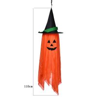 Halloween Decorations Orange Pumpkin Wizard Hat Halloween Decor Hanging Pumpkin Ornaments for Home Indoor Outdoor