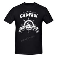 Leisure Pirate Men IM The Capn I Make Ship Happen T-Shirt Harajuku Streetwear 100% Cotton Graphics Tshirt S Tee Tops