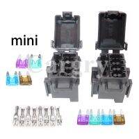 1 Set 4 Ways Mini Blade Type Fuse Holder BX2047C-1 BX2047C-2 Micro In-line InLine Fuse Holders Without Fuses