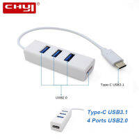 Type C ถึง Usb 2.0 Hub Multi 4พอร์ต Usb 3.1 Hab Mini Usb2.0 Splitter อุปกรณ์เสริมคอมพิวเตอร์แบบพกพาอะแดปเตอร์สำหรับ PC Mac