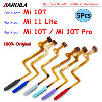 5Pcs,100 Original Home ปุ่มลายนิ้วมือเมนู Return Key Sensor สำหรับ Xiaomi Mi 11 Lite 10T Pro เครื่องสแกนลายนิ้วมือ Flex Cable