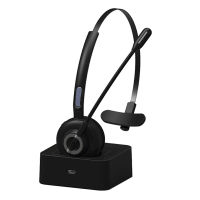 Headset Aviation With Charging Base Mono Noise Cancelling Video Conference Microphone Office Truck Driver Handsfree