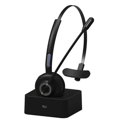 Wireless Headset Video Conference ephone Operator Noise Cancelling Mono Business With Charging Base Office Aviation