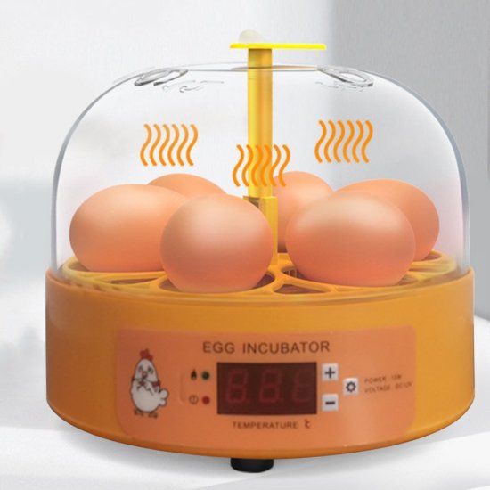 1 máy ấp trứng kỹ thuật số mini 6 máy ấp trứng nhiệt độ tự động máy ấp - ảnh sản phẩm 1