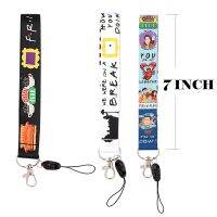 LX734 TV Show Friends Lanyard Pergelangan Tangan Antihilang Kabel Telepon untuk Earphone Tempat Kartu ID Tali Pendek Tali Telepon Teman Hadiah Terbaik