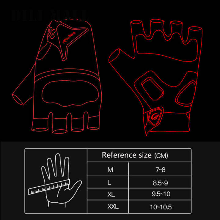 ถุงมือขับรถจักรยานยนต์มอเตอร์ไซด์ครึ่งนิ้วกันลื่นที่ฝ่ามือระบายอากาศที่สะดวกสบายกันลื่นในฤดูร้อนจักรยานไฟฟ้าถุงมือขี่จักรยาน