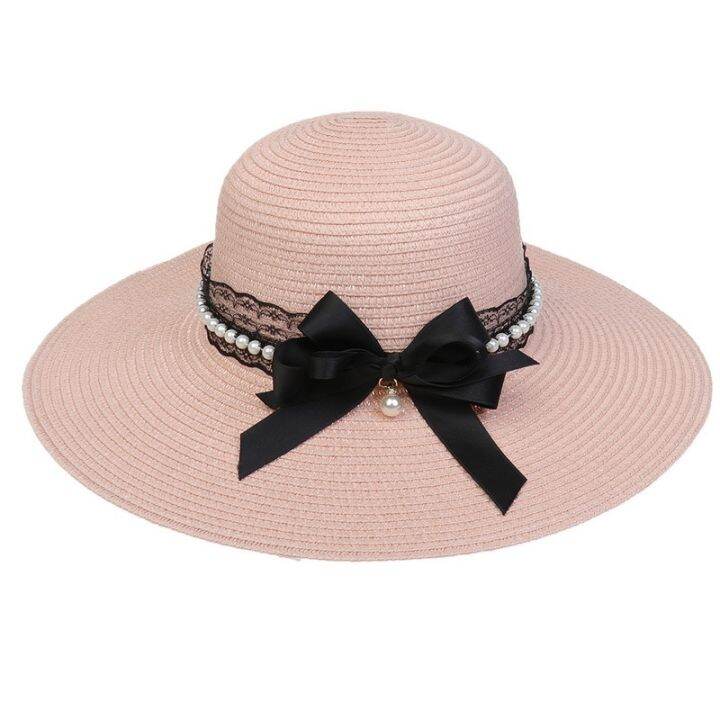 cod-sunshade-and-sunscreen-net-red-straw-hat-female-summer-beach-seaside-travel-holiday-big-brim-cool-sun