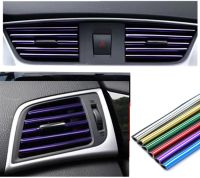 10pcs Car Air Conditioner Outlet Strips U Moulding Trim Styling Accessories