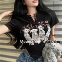 Moon เสื้อครอป เสื้อสายเดี่ยว ย้อนยุค y2k 2022 NEW 22101903