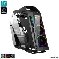 เคสคอมพิวเตอร์ Tsunami Protector Titan KK Open Air Surrounded Tempered Glass Mutant ATX Gaming Computer Case with Protector 1250K Cooling Fan with Hub (ARGB/Protector RGB Ready) รับประกันสินค้า 1 ปี