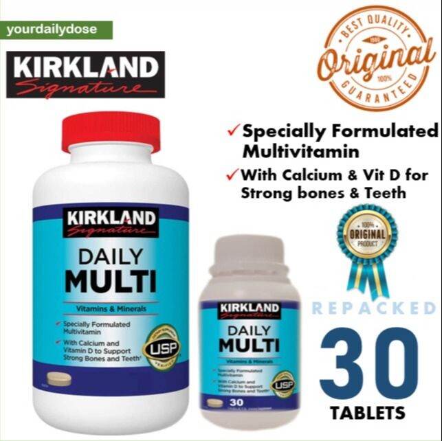 Kirkland Daily Multi Multivitamins 30 Tablets in 1bottle Lazada PH