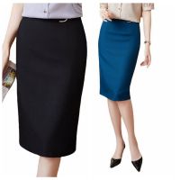 High Quality Spring Summer Korean Slim Knee Length High Waist Elegant Office Long Skirts Women Oversized Occupation Pencil Skirt