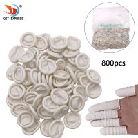 800pcs Natural Rubber Latex Disposable And Thimbles Set Fingertip Gloves Finger Protection White sleeve anti static