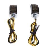 2Pcs Universal LED Black Mini Tiny Small Indicators Turn Signals Motorcycle Motor Bike for