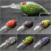 【YF】▣∈  wLure Crankbait Wobble Fishing 6cm 5g Deep Diving Tight Hard Bait Floating 8  Hooks Insect C770