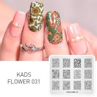 Kads แผ่นปั๊มเล็บดอกไม้แฟชั่นเล็บแม่แบบแสตมป์ DIY แม่แบบภาพเล็บปั๊มแผ่นเครื่องมือลายฉลุ