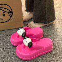 【July】 puppy flip-flops for womens outer 2023 summer home new thick-soled