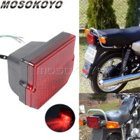 รถจักรยานยนต์ไฟท้ายสำหรับ Susuki TS125 TS150 TS250 MZ 150 250 251 301 Simson SR50 S51สีแดงด้านหลังไฟท้ายป้ายทะเบียน