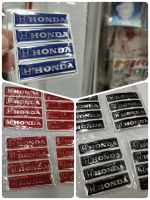 สติ๊กเกอร์เทเรซิ่นนูนอย่างดี คำว่า HONDA เส้นเล็ก 1 ชุด มี 4 ชิ้น ติดรถ แต่งรถ ฮอนด้า sticker ติดกันสาด ติดที่เปิดประตูรถ ติดที่เปิดประตู