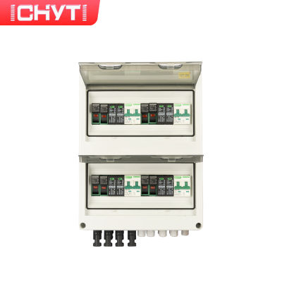 CHYT 4-In-4-Out 600V 24way Solar Surge Lightning Protection IP65กันน้ำ PV DC Combiner กล่องสินค้าใหม่