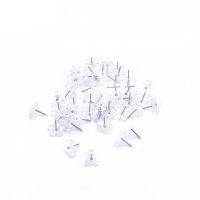 MOGII 50Pcs Map Photo Lapel Pins Decorative Thumb Tacks Cute Flower Drawing Pins Transparent Wall Studs for Office Cork Board Clips Pins Tacks