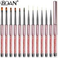 BQAN Professional 5/7/9/11/12/15mm Nail Brush Hand Draw Tips Drawing Line Painting Pen Tools Manicure Nail Art Brush Decoration Artist Brushes Tools