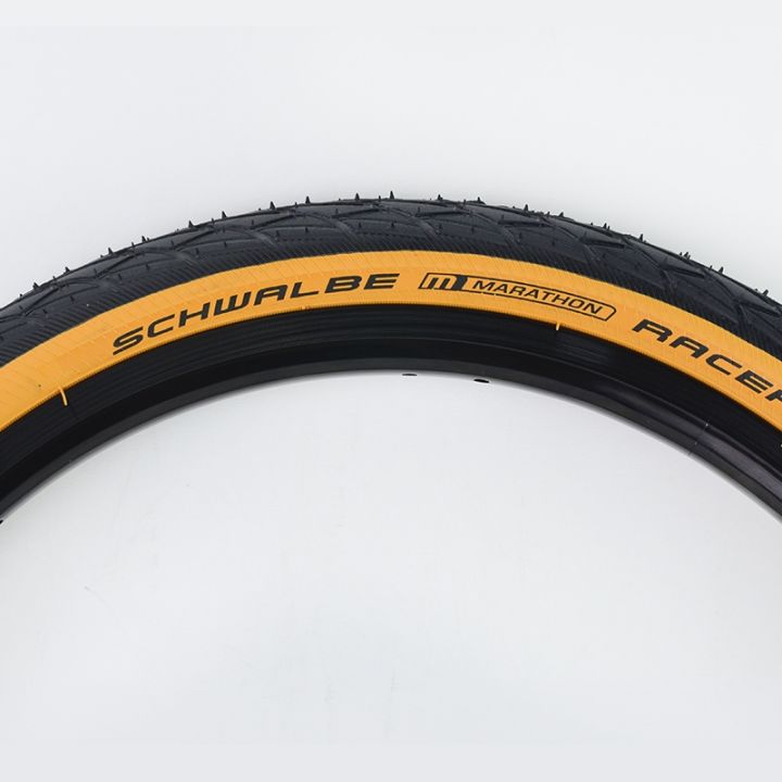 schwalbe-ยางจักรยานแบบพับได้ข้างสำหรับนักแข่งรถสีเหลืองขนาด16นิ้วหนึ่ง-kojak-กันการเจาะ349-lap-kecil