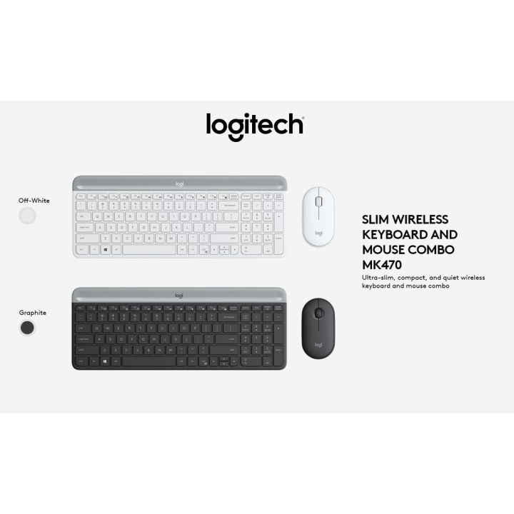 bestseller-อุปกรณ์คอม-ram-wireless-combo-logitech-mk470-คีย์บอร์ดไร้สายออปติคอลไร้สายและเมาส์นาโนรีซีฟเวอร์-office-silent-2-4ghz-1000dpi-อุปกรณ์ต่อพ่วง-ไอทีครบวงจร