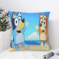 Bluey ปลอกหมอนลายพิมพ์18 X 18 (45ซม. * 45ซม.),หมอนโซฟา,หมอนไมโครไฟเบอร์,หมอนรองเอวสี่เหลี่ยม,ปลอกหมอนลายพิมพ์แฟชั่นหมอนอิงสี่เหลี่ยม,ไม่มีหมอน