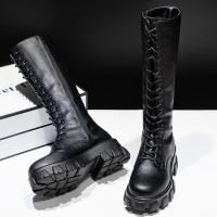 y High Boots Knee-high Pu Boots High Heels For Women Fashion Shoes 2020 Spring Autumn Booties Female Plus Size 35-43