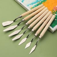 [NEW EXPRESS]✻ 7Pcs/Set Stainless Steel Oil Painting Knives Artist Crafts Spatula Palette Knife Mixing Scraper Art Tools