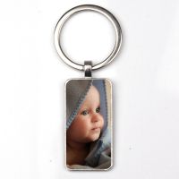 【CW】✚◇  Personalizeds Photo Pendants Custom Rectangular Keychain Of Your Baby Child Mom Dad Grandparent Loved Member-1