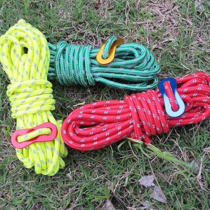 4 Meter Nylon Reflective Paracord Wind Rope Flysheet Tarp Hammock Tent