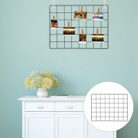 Shelf Iron Photo Holder Pictures Organizer Net Adornment Wall Hanging Decor Mount Storage Tool Grid Frame Panels