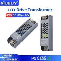 แหล่งจ่ายพลังงาน DC LED แบบบางพิเศษ12โวลต์24โวลต์เครื่องแปลงแสงสว่าง45วัตต์ AC100-250V ไดร์เวอร์สำหรับแถบ LED