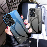 สำหรับ Realme C55 RealmeC55เคสโทรศัพท์เคสป้องกันกระจกกรอบไล่ระดับแบบบางเฉียบ