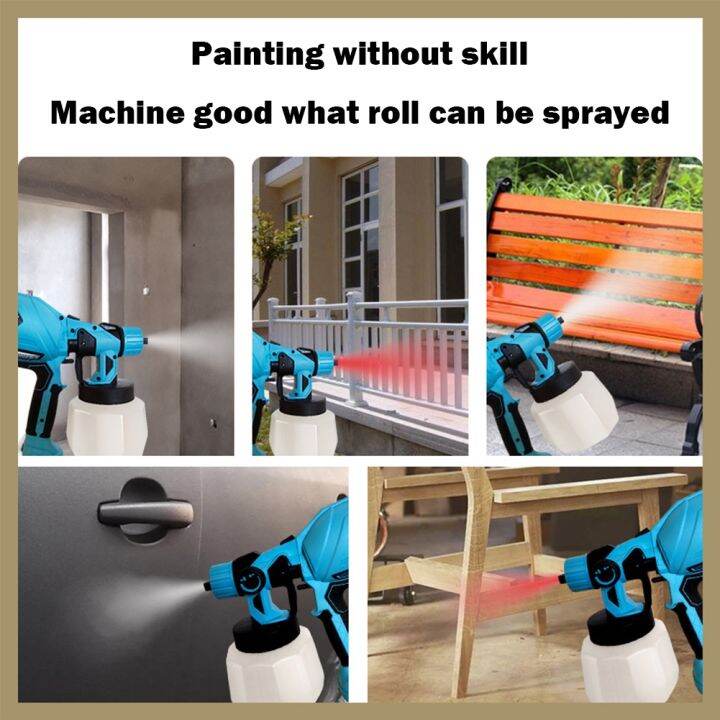 1000ml-electric-spray-gun-cordless-paint-sprayer-auto-furniture-steel-coating-airbrush-compatible-for-makita-18v-battery