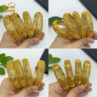 แถบกลม 24k สร้อยข้อมือชุบทองตะวันออกกลางดูไบแฟชั่นสร้อยข้อมือสุภาพสตรีสร้อยข้อมือแต่งงาน