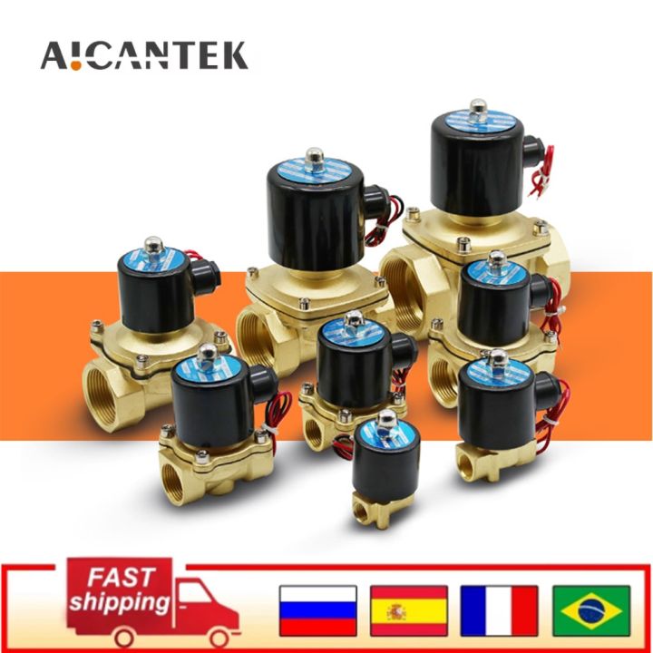 12 34 1 Normally Closed Brass Electric Solenoid Valve Dn15 Dn20 Dn25 Pneumatic For Water