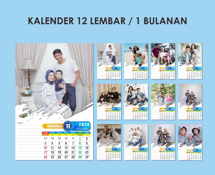 KALENDER DINDING ISI 12 LEMBAR/1 BULANAN | KALENDER 2024 | KALENDER ...