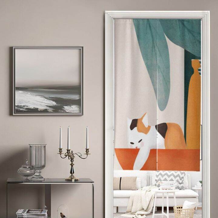 fashion-2023-modern-art-is-just-a-screen-door-in-the-kitchen-bedroom-decoration-partition-wall-entrance-linen-hanging-with-a-half-screen-of-cats