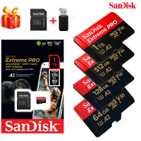 Original SanDisk Memory Card 1TB/512GB/256GB/128GB/64GB/32GB/16 Micro SD Card Ultra Sdcard ฟรีอะแดปเตอร์ Tf-C