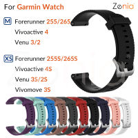 Zenia สายนาฬิกา ซิลิโคนผิวนุ่มกว้าง 18 มม 22 มม.สำหรับสำหรับ Garmin Forerunner 265 265S 255 255S Music Forerunner265 Forerunner265S Vivoactive 4/4S Vivomove 3S Captain Marvel Rey First Avenger Venu 2 2S 3 3S 45mm 41mm Venu3 Venu3S นาฬิกาสปอร์ตสมาร์ท