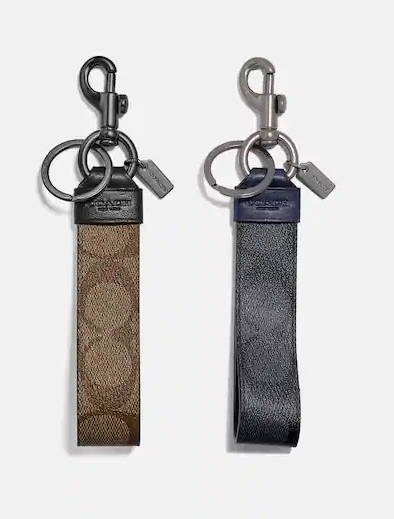 coach large loop key fob in charcoal, Men's Fashion, Watches & Accessories,  Wallets & Card Holders on Carousell