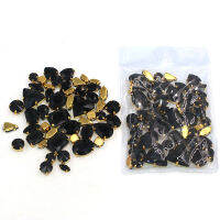 Free shipping Black crystal glass rhinestones flatback sew on rhinestones for clothing earring necklace accessories