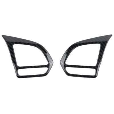 Car Metal Carbon Fiber Steering Wheel Cover Trim Decoration Frame for MG ZS EV HS MG6 MG5 EZS 2018-2021 Accessories