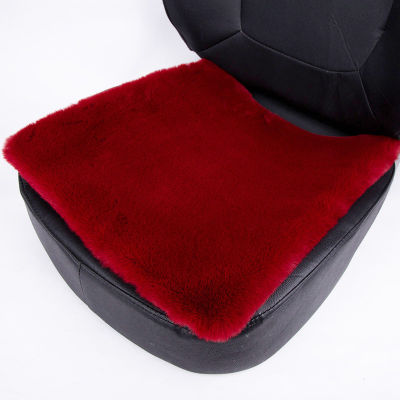KAWOSEN Universal Faux Rabbit Fur Seat Cover,Cute Car Interior Accessorie Car Cushion Styling,Plush Black Car Seat Covers FFFC03