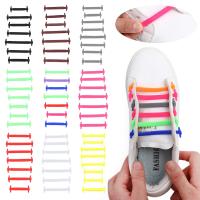 OKDEALS 16pcs Fashion Board Shoes Tieless Women Unisex Sneakers Stretch Elastic No Tie Silicone Shoe Laces