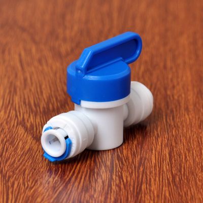 Fit 1/4" 6.35mm OD Tube Tap Shut off Ball Valve POM Quick Fitting Connector For Aquarium RO Water Filter Reverse Osmosis System Plumbing Valves
