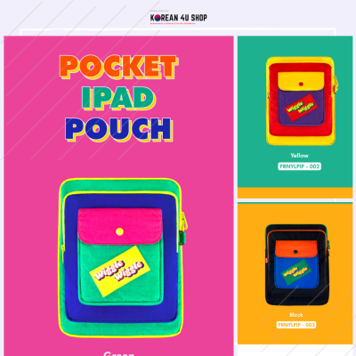 Wiggle Wiggle Pocket IPad Pouch /  Galaxy Tab Pouch / Ipad Bag / Tablet Bag กระเป๋าไอแพด กระเป๋าIpad กระเป๋าแท็บเล็ต